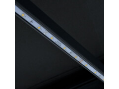 Ručně zatahovací markýza s LED světlem 300 x 250 cm antracitová