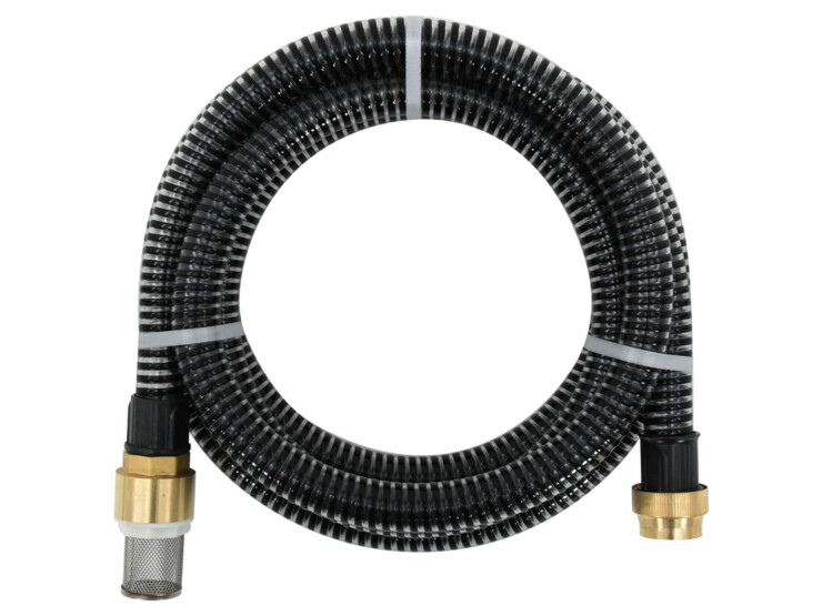Sací hadice s mosaznými konektory 20 m 25 mm černá