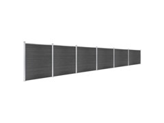 Set plotového dílce WPC 1045 x 186 cm černý