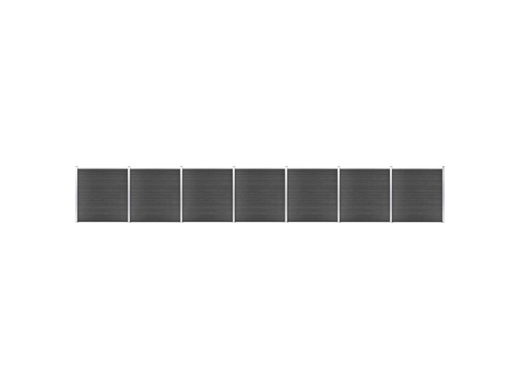 Set plotového dílce WPC 1218 x 186 cm černý