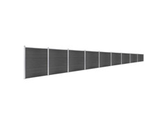 Set plotového dílce WPC 1564 x 186 cm černý