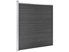 Set plotového dílce WPC 1657 x (105–186) cm černý