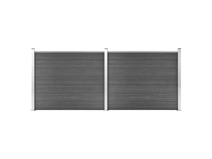 Set plotového dílce WPC 353 x 146 cm černý