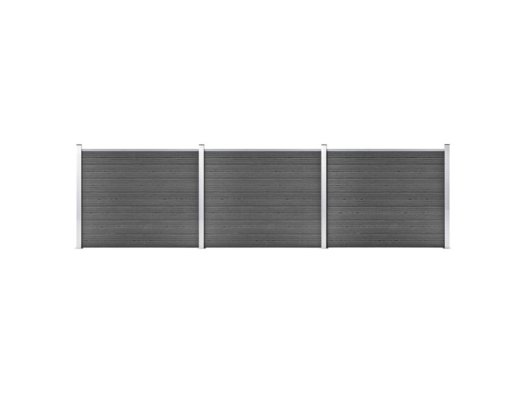Set plotového dílce WPC 526 x 146 cm černý