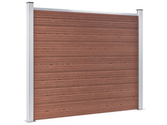 Set plotového dílce WPC 699 x 146 cm hnědý
