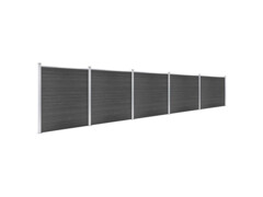 Set plotového dílce WPC 872 x 186 cm černý
