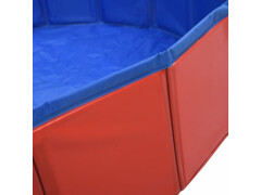 Skládací bazén pro psy červený 80 x 20 cm PVC