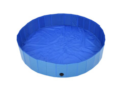 Skládací bazén pro psy modrý 160 x 30 cm PVC