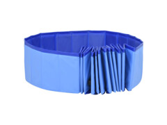 Skládací bazén pro psy modrý 200 x 30 cm PVC