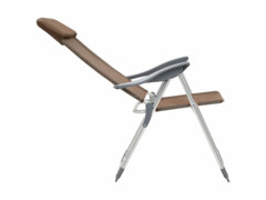 Skládací kempingové židle 2 ks hnědé hliníkové