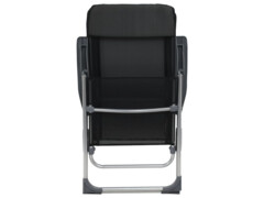 Skládací kempingové židle z hliníku 2 ks černé