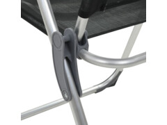 Skládací kempingové židle z hliníku 2 ks černé