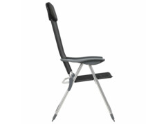 Skládací kempingové židle z hliníku 4 ks černé