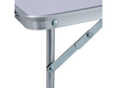 Skládací kempingový stůl bílý hliník 60 x 40 cm