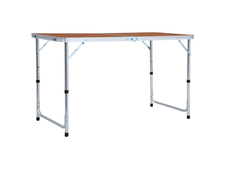 Skládací kempingový stůl hliník 120 x 60 cm
