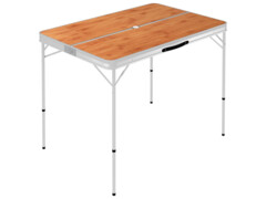 Skládací kempingový stůl se 2 lavicemi hliník hnědý