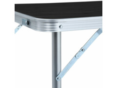 Skládací kempingový stůl šedý hliník 120 x 60 cm