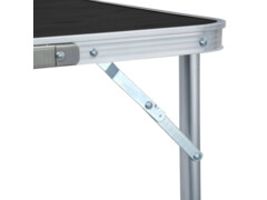 Skládací kempingový stůl šedý hliník 240 x 60 cm