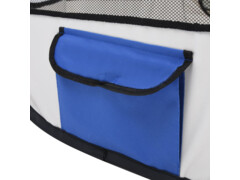 Skládací ohrádka pro psy s taškou modrá 125 x 125 x 61 cm