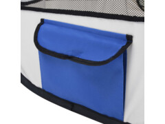 Skládací ohrádka pro psy s taškou modrá 90 x 90 x 58 cm