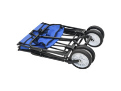 Skládací ruční vozík ocelový modrý