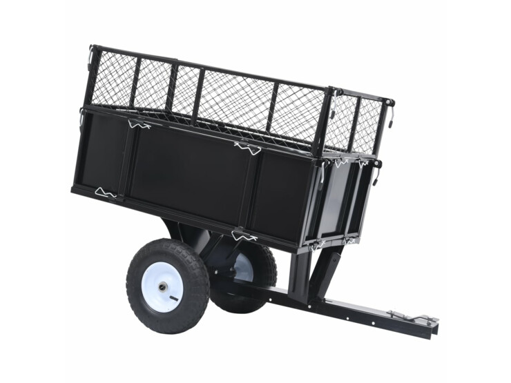 Sklápěcí přívěsný vozík za zahradní traktor nosnost 150 kg