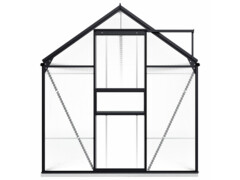 Skleník s podkladovým rámem antracitový hliník 8,17 m²