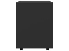 Skříňka na kolečkách černá 60 x 53 x 72 cm dřevotříska