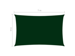 Stínící plachta oxfordská látka obdélníková 4x7 m tmavě zelená