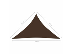 Stínící plachta oxfordská látka trojúhelník 3,5x3,5x4,9 m hnědá