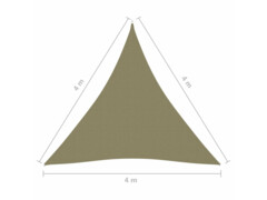 Stínící plachta oxfordská látka trojúhelníková 4x4x4 m béžová