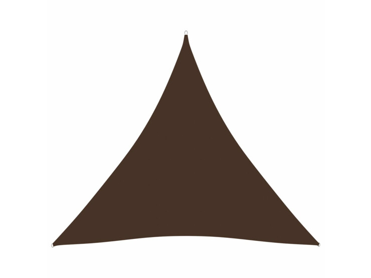 Stínící plachta oxfordská látka trojúhelníková 4x4x4 m hnědá