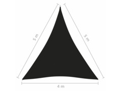 Stínící plachta oxfordská látka trojúhelníková 4x5x5 m černá