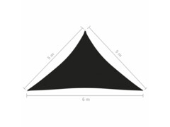 Stínící plachta oxfordská látka trojúhelníková 5x5x6 m černá