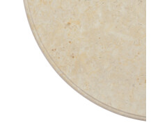 Stolní deska krémová Ø 60 x 2,5 cm mramor