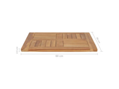 Stolní deska masivní teakové dřevo 60 x 60 x 2,5 cm