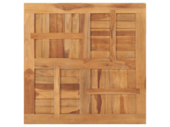 Stolní deska masivní teakové dřevo čtvercová 80 x 80 x 2,5 cm