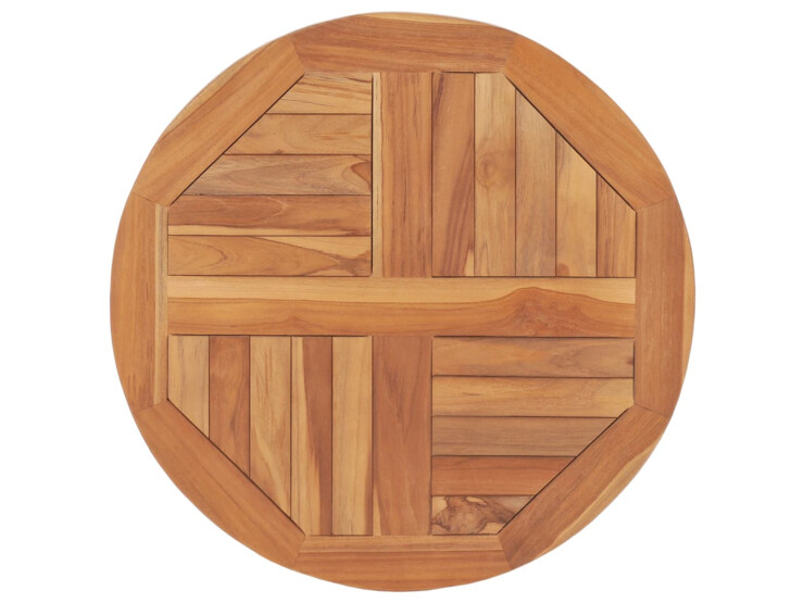 Stolní deska masivní teakové dřevo kulatá 2,5 cm 60 cm