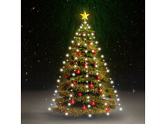 Světelná síť na vánoční stromek se 150 LED studená bílá 150 cm