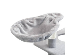Škrabadlo pro kočky se sisalovými sloupky, 150 cm, šedá