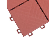 Terasové dlaždice 10 ks červené 30,5 x 30,5 cm plast