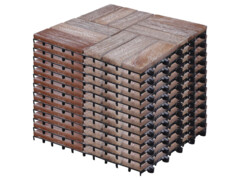 Terasové dlaždice 11 ks 30 x 30 cm masivní recyklované dřevo