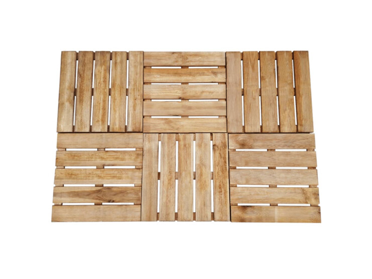 Terasové dlaždice 6 ks 50 x 50 cm dřevo hnědé