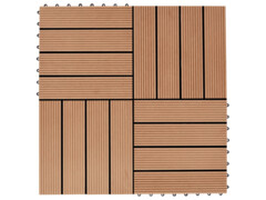 Terasové dlaždice z dřevoplastu 11 ks 30x30 cm 1 m² odstín teak