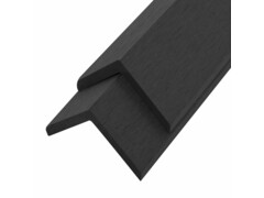 Terasové rohové lišty z dřevoplastu 5 ks 170 cm černé