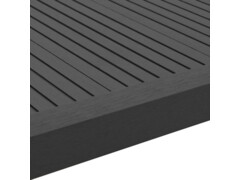 Terasové rohové lišty z dřevoplastu 5 ks 170 cm černé