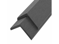 Terasové rohové lišty z dřevoplastu 5 ks 170 cm šedé