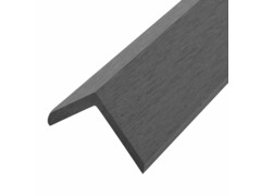 Terasové rohové lišty z dřevoplastu 5 ks 170 cm šedé
