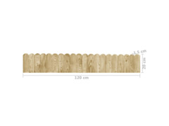 Trávníkové lemy 3 ks 120 cm impregnované borové dřevo