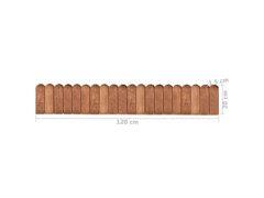Trávníkové lemy 3 ks 120 cm impregnované borové dřevo